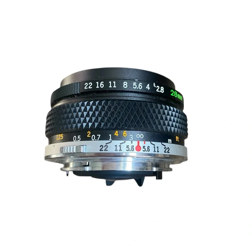 Olympus OM System Zuiko Auto-W 28mm f/2.8 MF Lens OM-1 JAPAN #2 158889 In Case